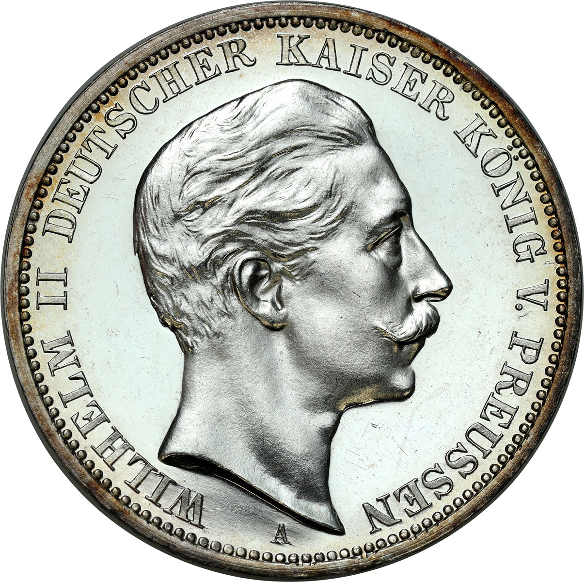 Niemcy, Prusy. Wilhelm II (1888–1918). 3 marki 1912 A, Berlin - STEMPEL LUSTRZANY